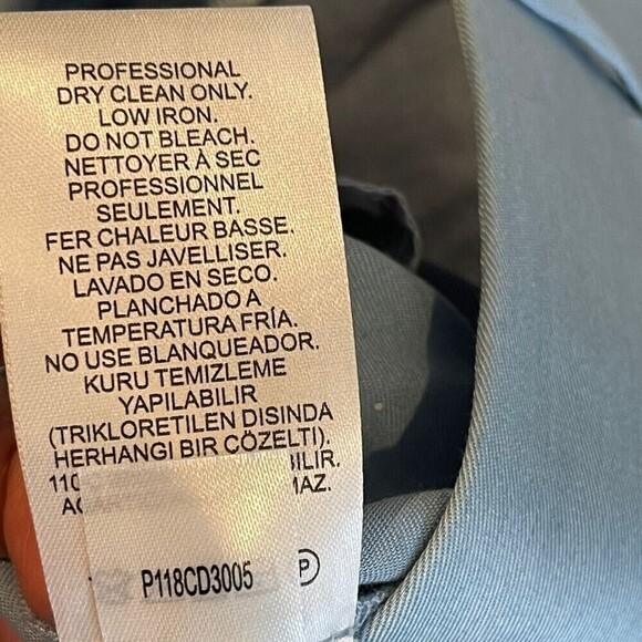 New TIBI High Waisted Wide Leg Chambray Pleated Cropped Pants Size10 - Picture 11 of 13